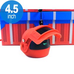 Cool Helmet PUBG Design Portable Bluetooth Wireless Speaker with Phone Holder (Red)