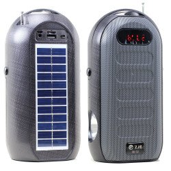 Standing Flashlight Wireless FM Radio Bluetooth Speaker With Carry Handle M12 for Universal Cell Phone And Bluetooth Device (Gray)