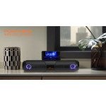 Wholesale Long LED Light Portable Bluetooth Wireless Speaker with Phone Holder (Gray)