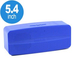Small Music Bluetooth Wireless Speaker with FM Radio, Micro SD, Flash Drive Slot, Built In Mic M4 (Blue)