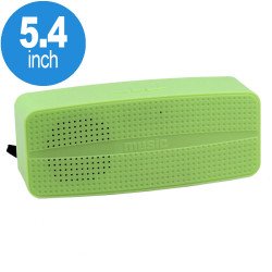 Small Music Bluetooth Wireless Speaker with FM Radio, Micro SD, Flash Drive Slot, Built In Mic M4 (Green)