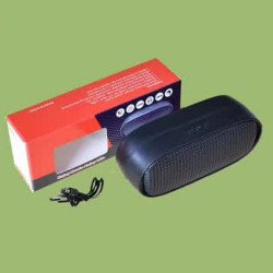 Small Music Bluetooth Wireless Speaker with FM Radio, Micro SD, Flash Drive Slot, Built In Mic M5 (Black)