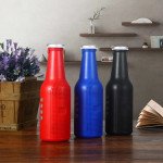 Wholesale Beer Cola Bottle Style Bluetooth Wireless Speaker with FM Radio, Micro SD, Flash Drive Slot, Aux Port, Flash Light (Red)