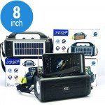 Wholesale Solar Panel Charging Portable Bluetooth Wireless Speaker with Flashlight and Carry Handle (Black)