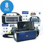 Wholesale Solar Panel Charging Portable Bluetooth Wireless Speaker with Flashlight and Carry Handle (Blue)