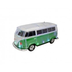 Microbus Mini Bus Design Portable Wireless Bluetooth Speaker with LED Light WS267 for Universal Cell Phone And Bluetooth Device (Green)