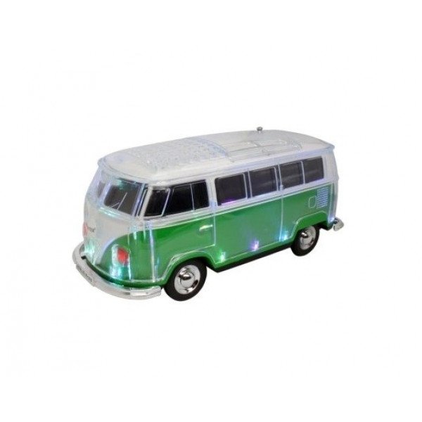 Wholesale Microbus Mini Bus Design Portable Wireless Bluetooth Speaker with LED Light WS267 for Universal Cell Phone And Bluetooth Device (Green)