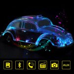 Wholesale Crystal Clear Beetle Style Design Taxi Car Portable Bluetooth Speaker WS1937 for Phone, Device, Music, USB (Blue)