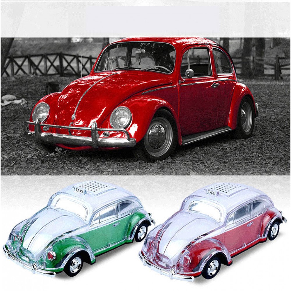 Wholesale Crystal Clear Beetle Style Design Taxi Car Portable Bluetooth  Speaker WS1937 for Phone, Device, Music