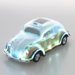 Crystal Clear Beetle Style Design Taxi Car Portable Bluetooth Speaker WS1937 for Phone, Device, Music, USB (Yellow) Crystal Clear Beetle Style Design Taxi Car Portable Bluetooth Speaker WS1937 for Phone, Device, Music, USB (Yellow)