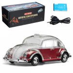 Wholesale Crystal Clear Beetle Style Design Taxi Car Portable Bluetooth Speaker WS1937 for Phone, Device, Music, USB (Red)