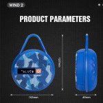 Wholesale Carry To Go Portable Bluetooth Speaker with Handlebar Mount WIND2 for Universal Cell Phone And Bluetooth Device (Blue)