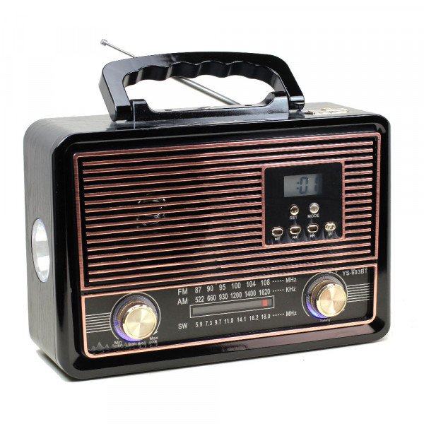 Wholesale Large Retro Classic Design AM FM Radio Portable Bluetooth Speaker YS603BT (Rose Gold)