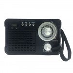 Wholesale AM, FM, SW Radio Bluetooth Wireless Speaker with Micro SD, Flash Drive Slot, Aux Port, Flash Light (Black)