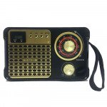 Wholesale AM, FM, SW Radio Bluetooth Wireless Speaker with Micro SD, Flash Drive Slot, Aux Port, Flash Light (Gold)