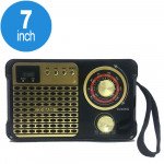 Wholesale AM, FM, SW Radio Bluetooth Wireless Speaker with Micro SD, Flash Drive Slot, Aux Port, Flash Light (Gold)