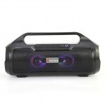 Wholesale LED Light Boombox Sub-woofer Portable Wireless Bluetooth Speaker with Carry Handle BM02 (Black)