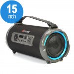 Loud Bass Shock Sub-woofer LED Portable Wireless Bluetooth Speaker K1202 (Black)