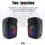 Wholesale RGB Color LED Light Portable Loud Bluetooth Wireless Speaker MS1683 (Black)