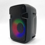 Wholesale RGB Color LED Light Portable Loud Bluetooth Wireless Speaker MS1683 (Black)