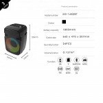 Wholesale RGB Color LED Light Portable Loud Bluetooth Wireless Speaker MS1683 (Black)