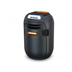 Fashion Drum Design Large RGB Color LED Light Portable Loud Bluetooth Wireless Speaker MS1925 (Black)