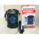 Wholesale Drum Design RGB Color Light Karaoke Wireless Bluetooth Speaker with Microphone and Remote QS4606 (Black)