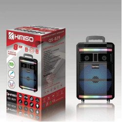 Handle Carry LED Portable Bluetooth Speaker with Microphone and Remote QS829 (Black)