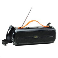 Portable Bluetooth Speakers, Spot Lamp with Flashlight, FM Radio Wireless Bass Speaker with Solar Panel Charge for iPhone, Cell Phone, Universal Devices HFU19 (Black)