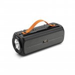 Wholesale Portable Bluetooth Speakers, Spot Lamp with Flashlight, FM Radio Wireless Bass Speaker with Solar Panel Charge for iPhone, Cell Phone, Universal Devices HFU19 (Gray)