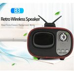 Wholesale Retro Classic Radio Design Portable Bluetooth Speaker B3 (Brown)