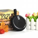 Wholesale Round Style Portable Bluetooth Speaker with Carry Strap BS119 (Black)