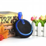 Wholesale Round Style Portable Bluetooth Speaker with Carry Strap BS119 (Blue)