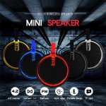 Wholesale Round Style Portable Bluetooth Speaker with Carry Strap BS119 (Blue)