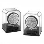 Wholesale Dual Loud Sound Portable Bluetooth Speaker with Handle BTS628 (Clear)