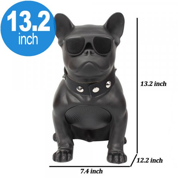 Wholesale X-Large Full Size Cool Design Sunglasses Pit Bull Dog Portable Bluetooth Speaker CH-M11 (Black)