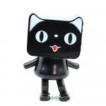 Wholesale Smart Music Dancing Cat Portable Bluetooth Speaker with Strap Cute Cat (Black)
