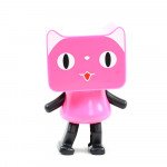 Wholesale Smart Music Dancing Cat Portable Bluetooth Speaker with Strap Cute Cat (Pink)