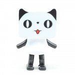 Wholesale Smart Music Dancing Cat Portable Bluetooth Speaker with Strap Cute Cat (White)