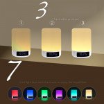 Wholesale 7 LED Light Color Choice Alarm Clock Portable Bluetooth Speaker D58