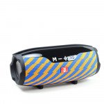 Wholesale Drum Style Loud Portable Bluetooth Speaker with Phone Holder and Long Strap E14+ (Blue Yellow)