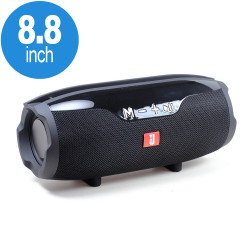 Drum Style Loud Portable Bluetooth Speaker with Phone Holder and Long Strap E14+ (Black)