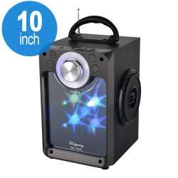 LED Screen Light Portable Bluetooth Speaker MHS001 (Gray)