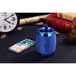 Wholesale Golden Ring Round Active Portable Bluetooth Speaker F18 (Blue)