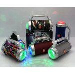 Wholesale Disco Beam LED Light Projector Bluetooth Speaker with Carry Handle J15 (Navy Blue)