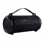 Wholesale Loud Flashing LED Light Drum Style Portable Wireless Bluetooth Speaker with Handle K2201 (Black)