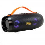 Wholesale LED Light Portable Bluetooth Speaker with Carry Handle and Phone Stand KM-202 (Black)