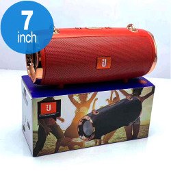Chrome Design Bluetooth Speaker with Carry to Go Strap E61 (Red)