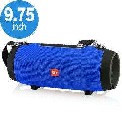 Carry to Go Large Drum Design Portable Bluetooth Speaker with Phone Holder E66 (Blue)
