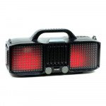 Wholesale Full LED Light Portable Bluetooth Speaker with Carry Handle KMSE86 (Gray)